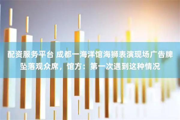 配资服务平台 成都一海洋馆海狮表演现场广告牌坠落观众席，馆方：第一次遇到这种情况