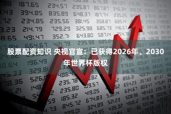 股票配资知识 央视官宣：已获得2026年、2030年世界杯版权