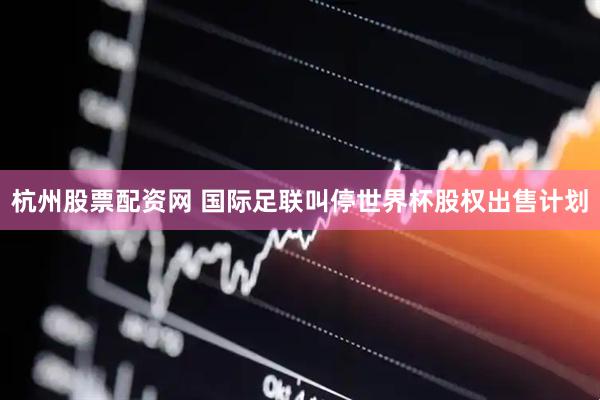 杭州股票配资网 国际足联叫停世界杯股权出售计划